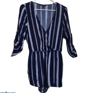 Striped Blue Romper